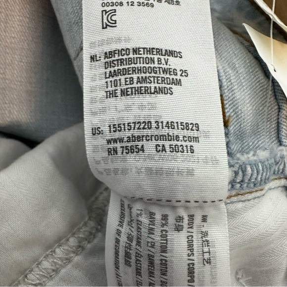 Abercrombie & Fitch The Skinny High Rise Skinny Leg Split Ankle Jeans Size 29 - Picture 11 of 13